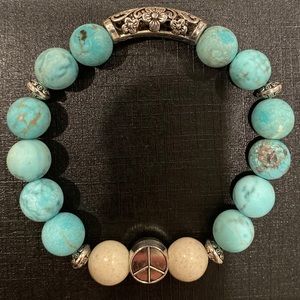 Handmade peace stone bracelet